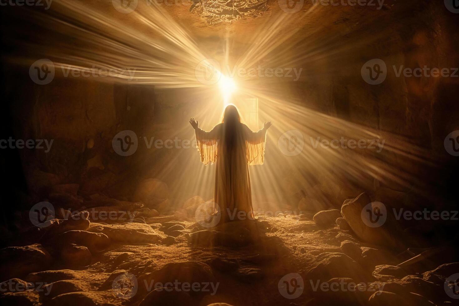 The holy light in space. photo