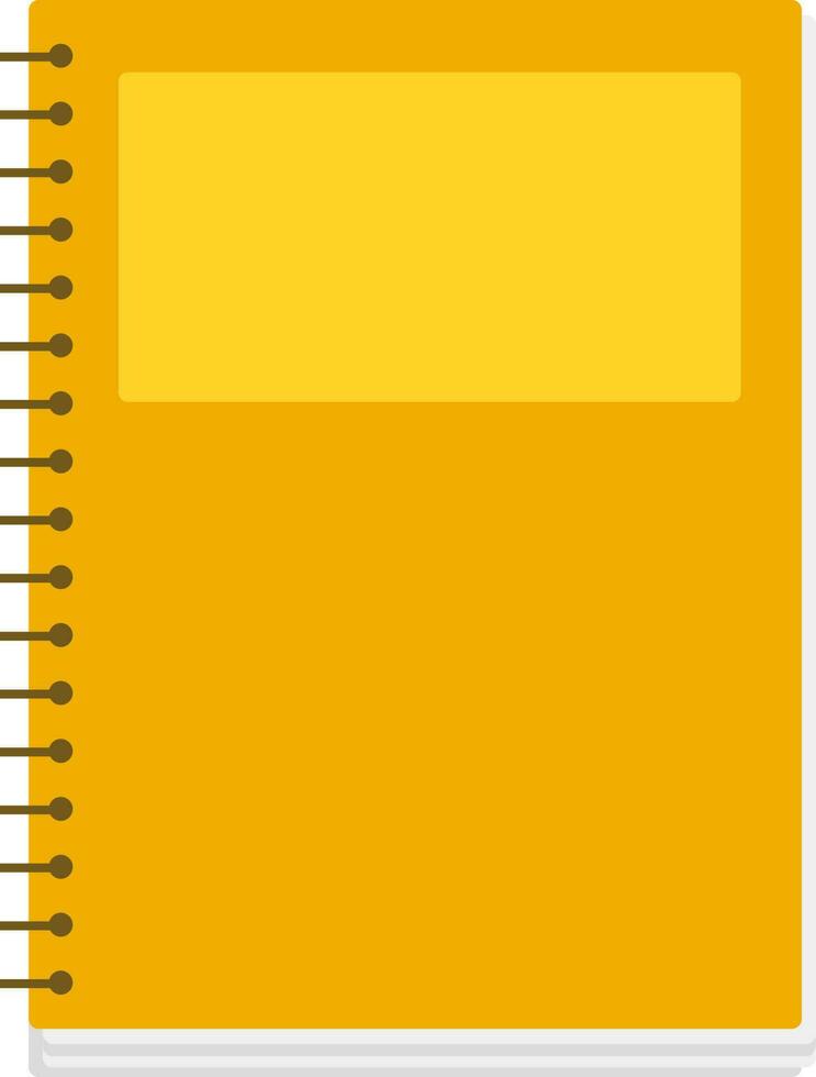 Isolated Blank File Icon In Yellow Color. vector