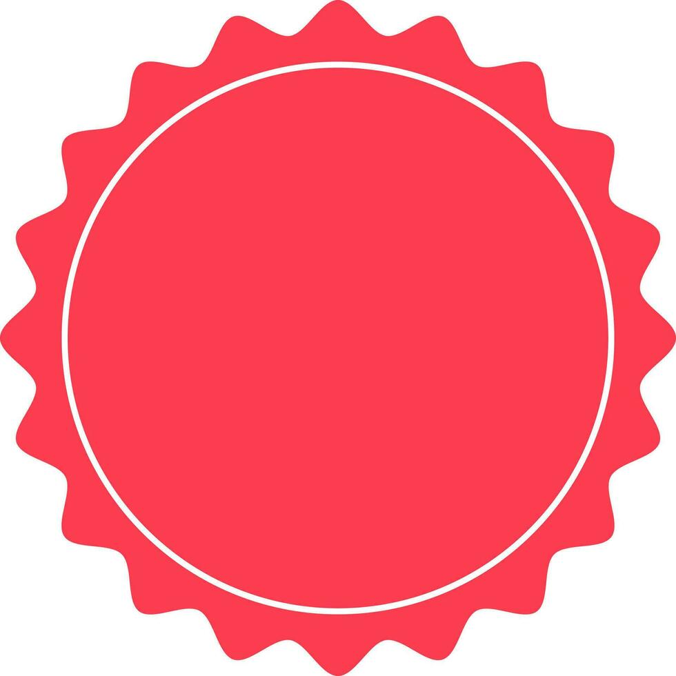 Blank Stamp Icon Or Symbol In Red Color. vector