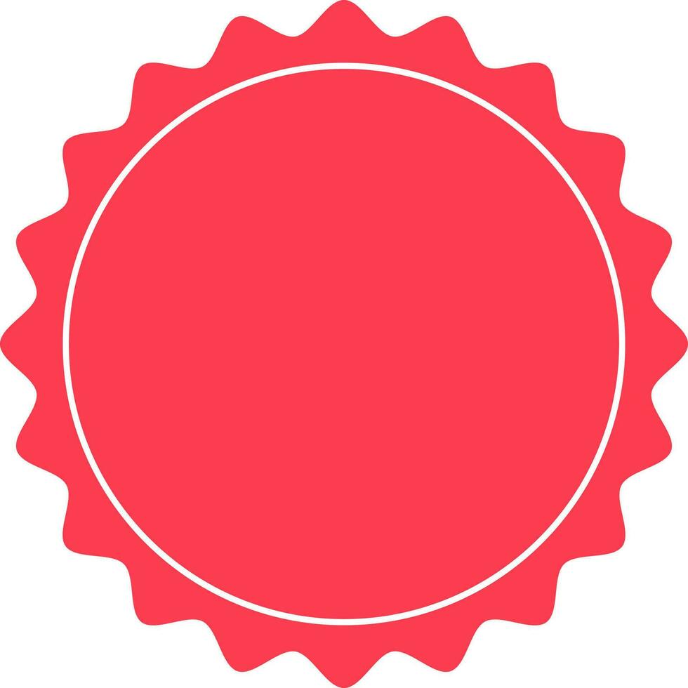 Blank Stamp Icon Or Symbol In Red Color. vector