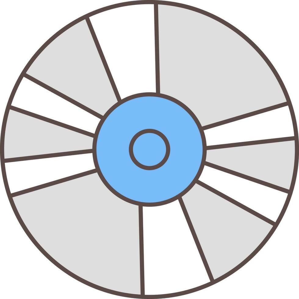 Cd Icon In Blue And Gray Color. vector