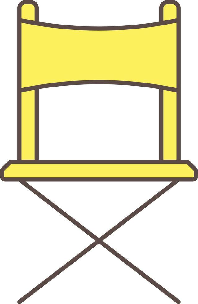 director silla icono en amarillo color. vector