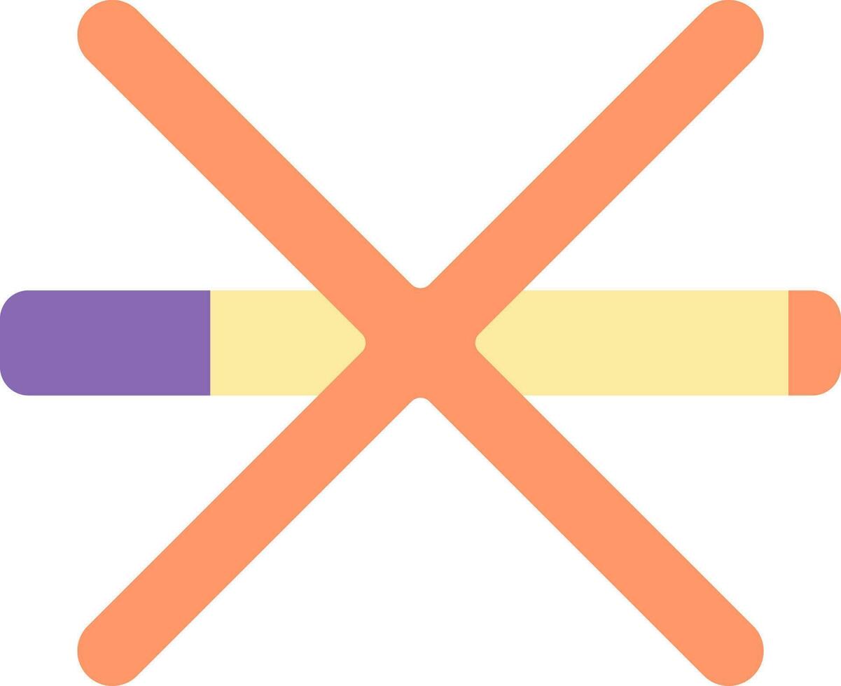 Colorful No Smoking Icon In Flat Style. vector
