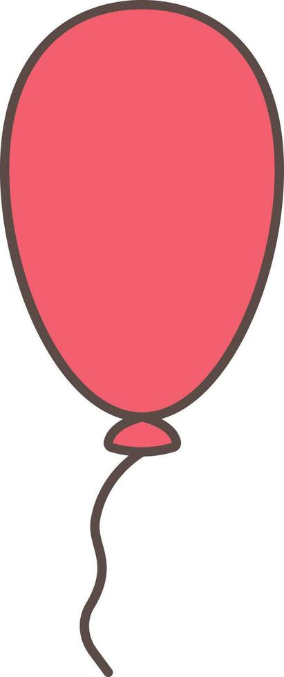 Isolated Balloon Icon In Red Color. vector