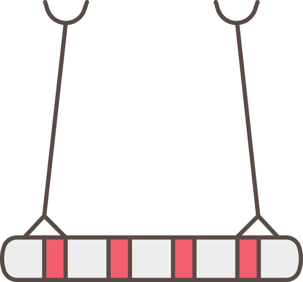 Trapeze Icon In Red And Gray Color. vector