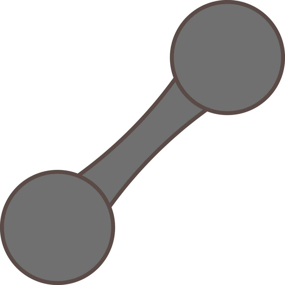 Dumbbell Icon In Gray Color. vector