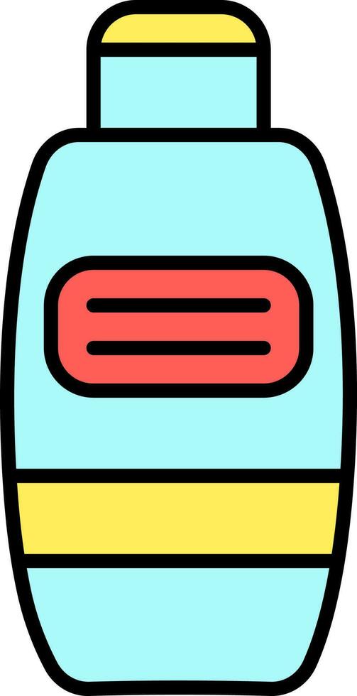 Cleaning Product Bottle Colorful Icon In Flat Style. vector