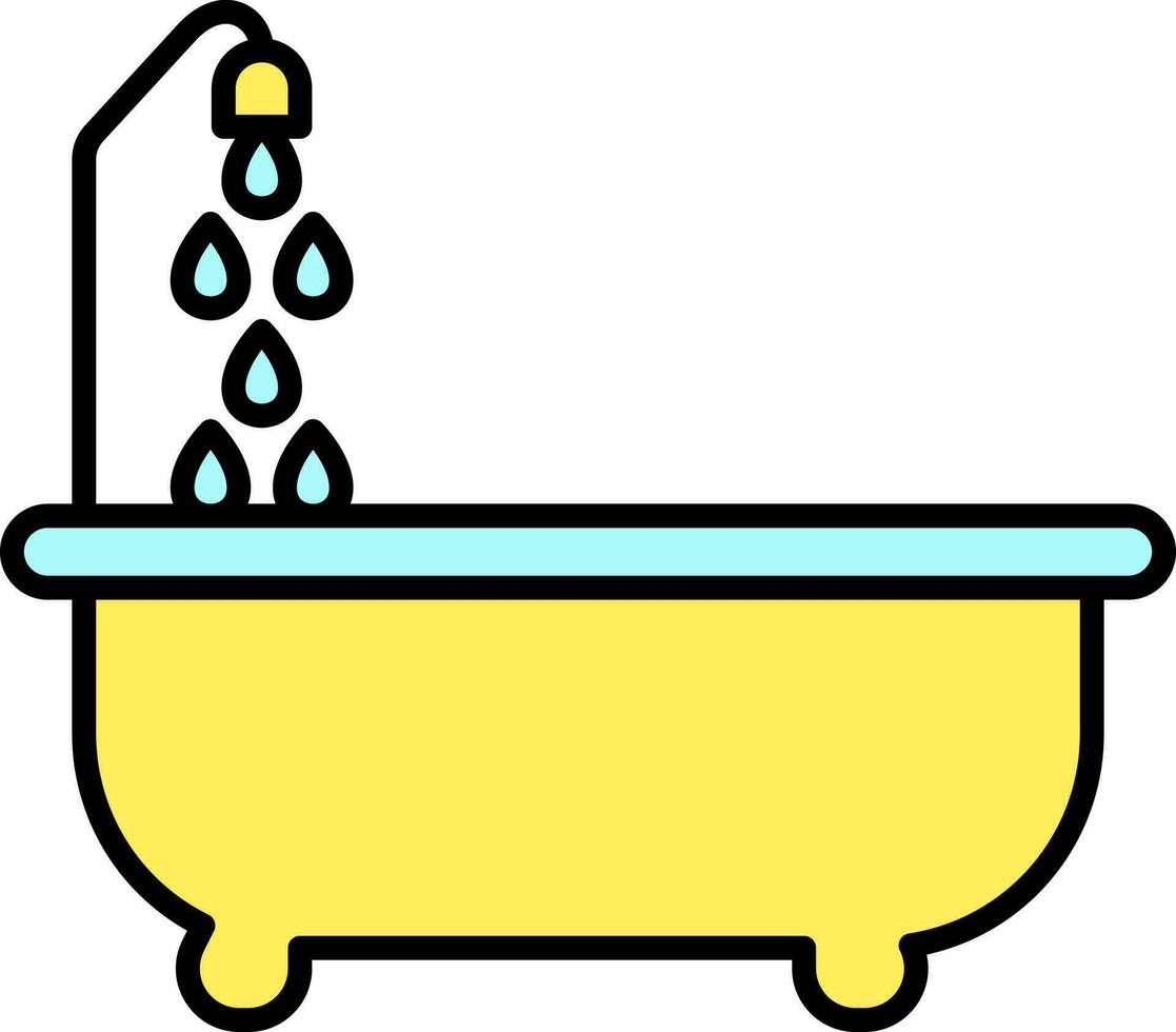 Open Bathtub Faucet Colorful Icon. 24180243 Vector Art at Vecteezy