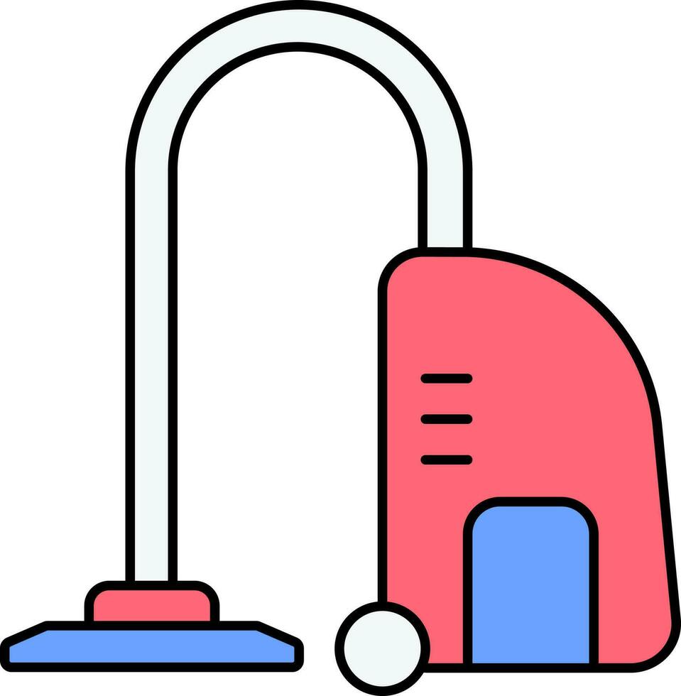 Colorful Vacuum Cleaner Icon. vector