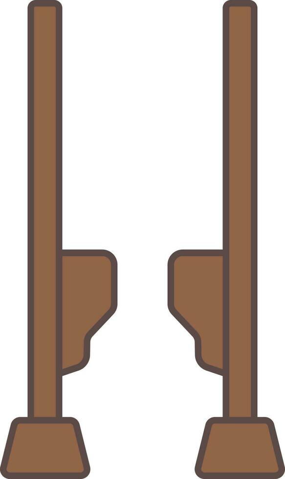 Isolated Stilts Icon In Flat Style. vector