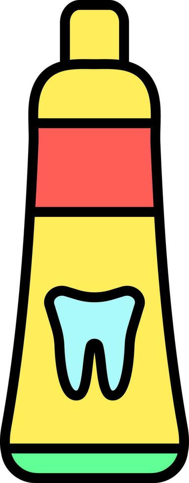 Colorful Toothpaste Tube Icon In Flat Style. vector