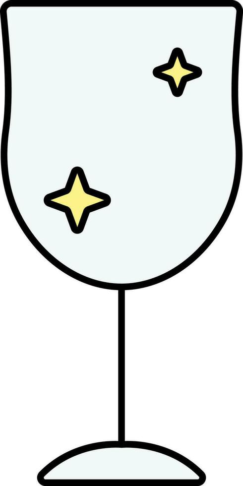 Clean Drink Glass Icon In White Color. vector