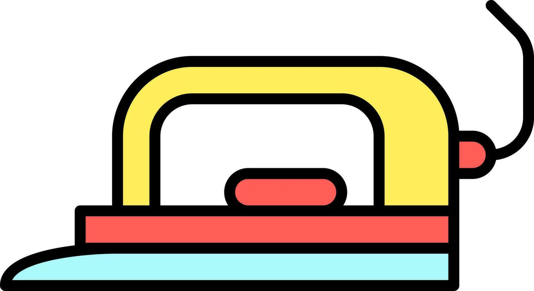 Colorful Iron Icon In Flat Style. vector