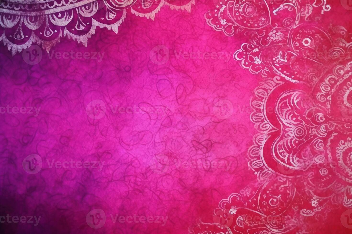 Fuchsia Crayola color background paper texture Rangoli pattern painting. photo