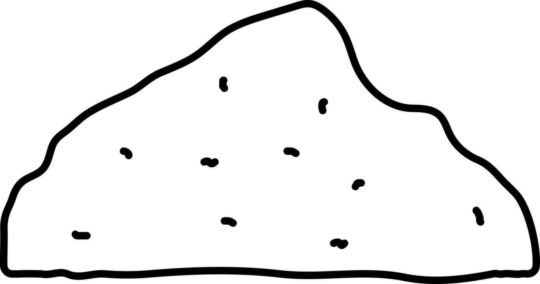 Thin Line Art Illustration Of Soil Stack Icon. vector