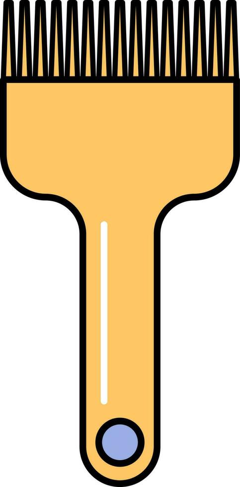 Dye Brush Icon In Orange Color. vector