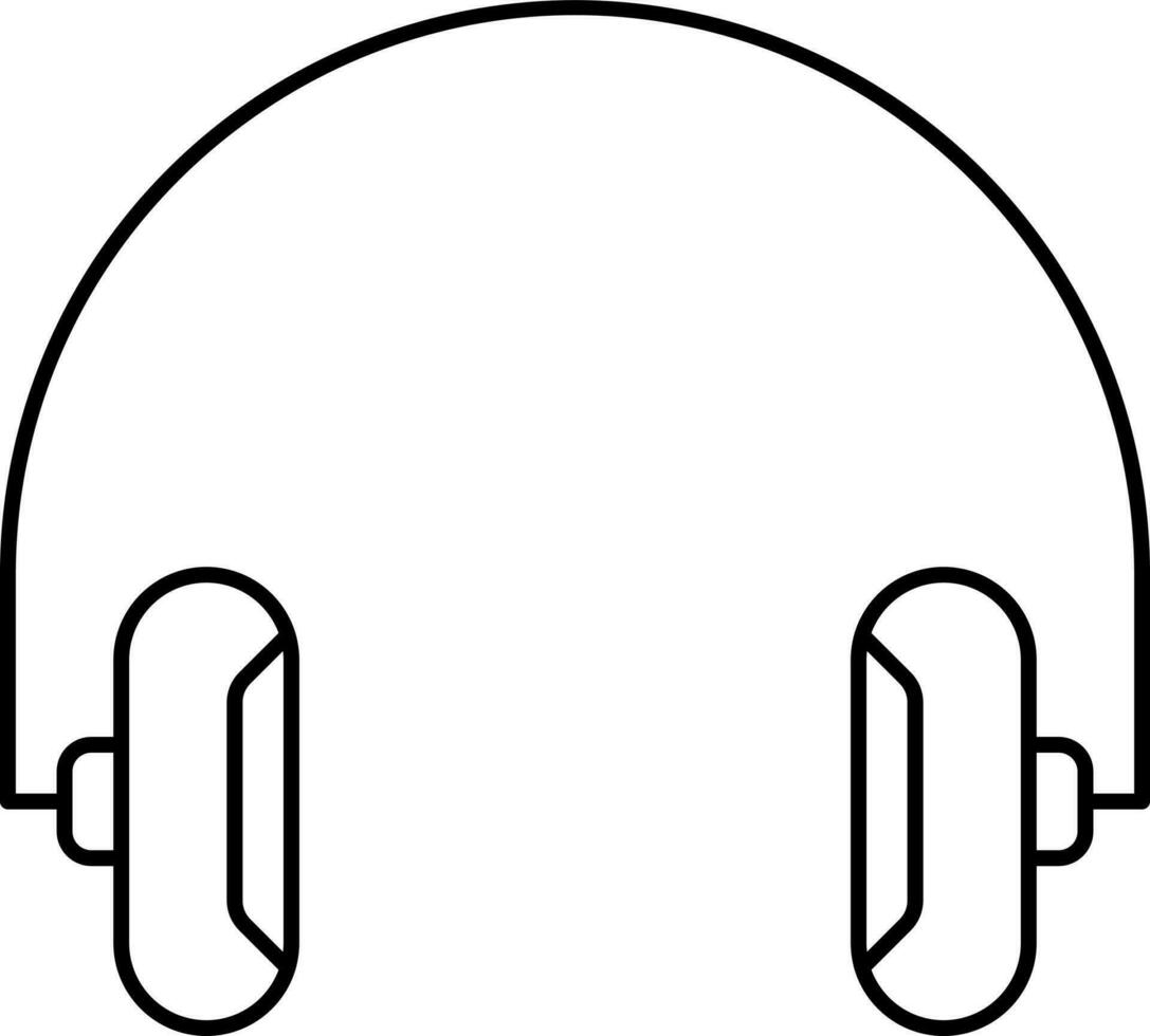 ilustración de auricular icono en negro describir. vector