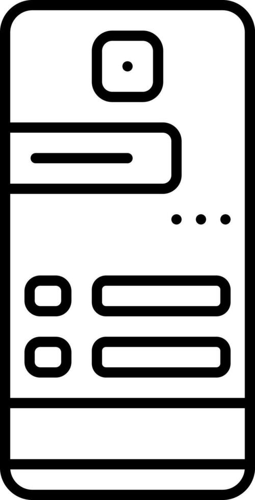 Computer CPU Icon In Black Line Art. vector