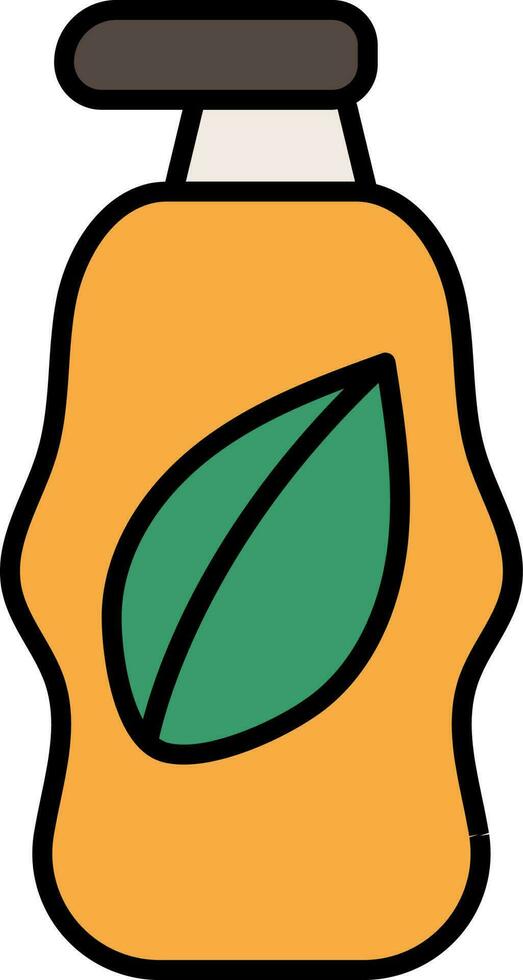 Herbal Product Bottle Colorful Icon. vector