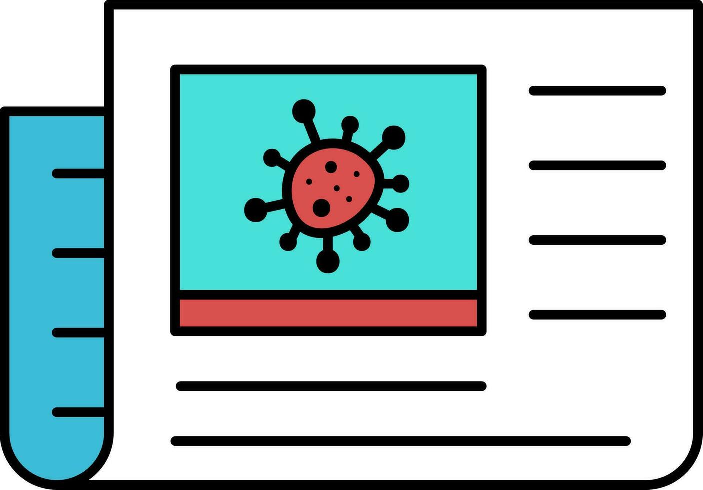 Virus News Paper Colorful Icon. vector
