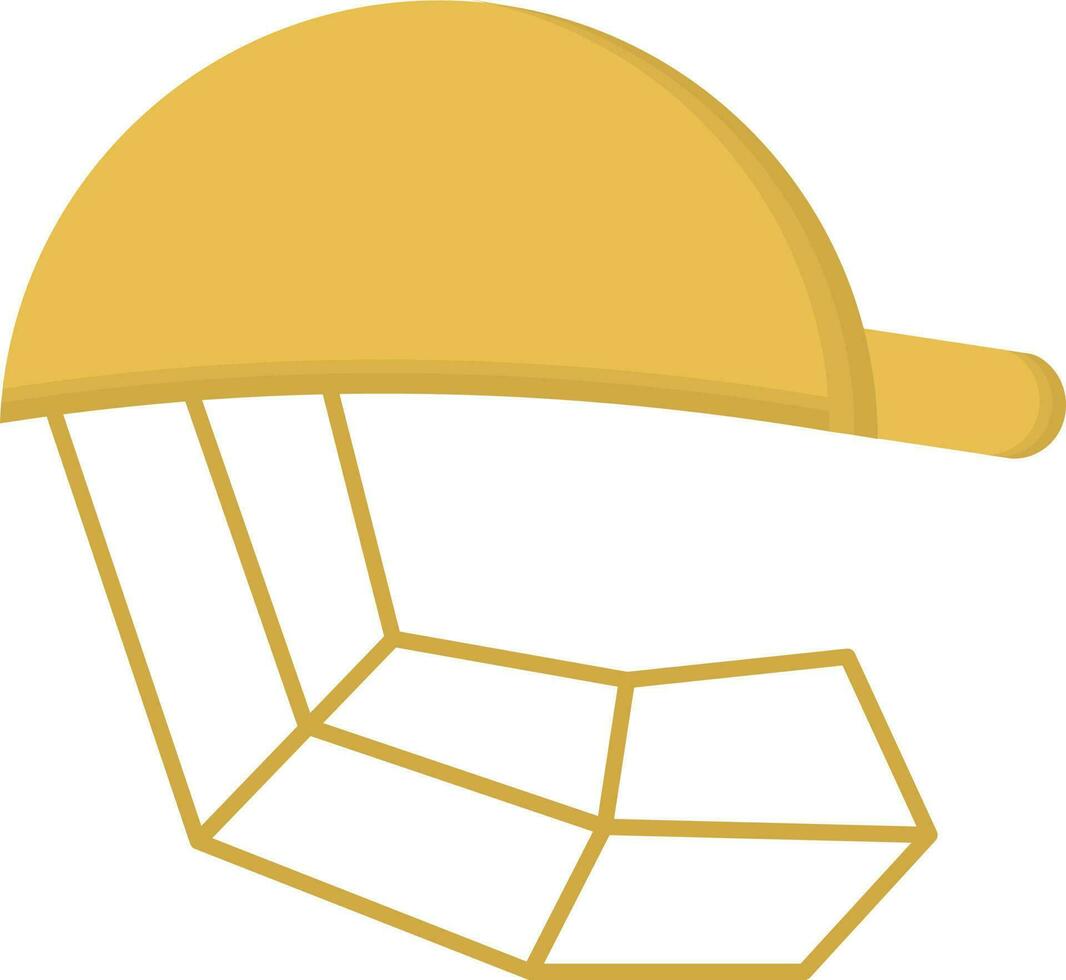 amarillo Grillo casco icono en plano estilo. vector