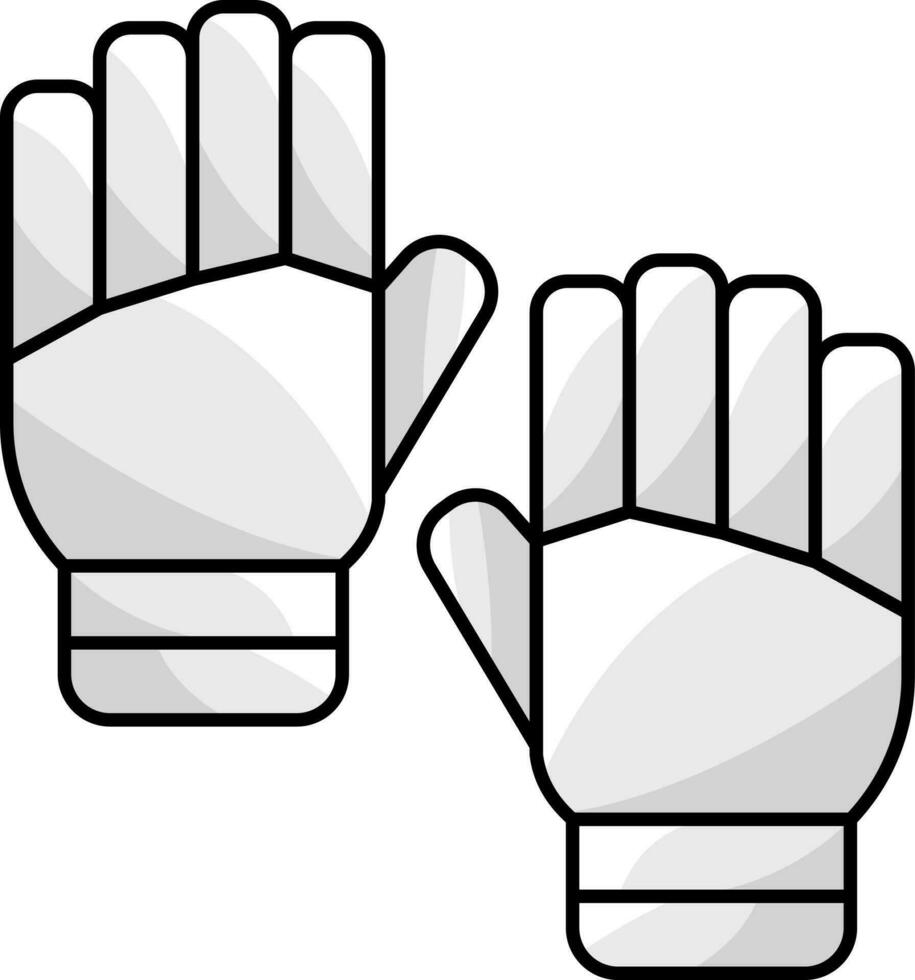 Illustration Of Gloves Icon In White Color. vector