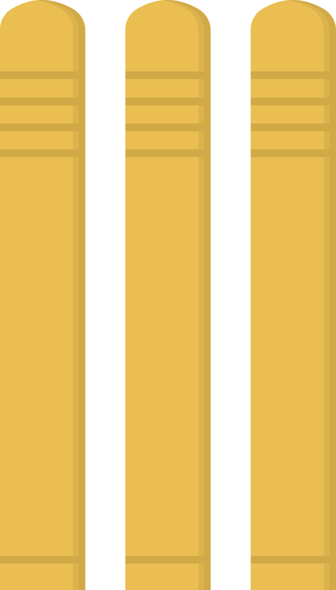 Flat Style Wicket Stick Icon In Yellow Color. 24180955 Vector Art at