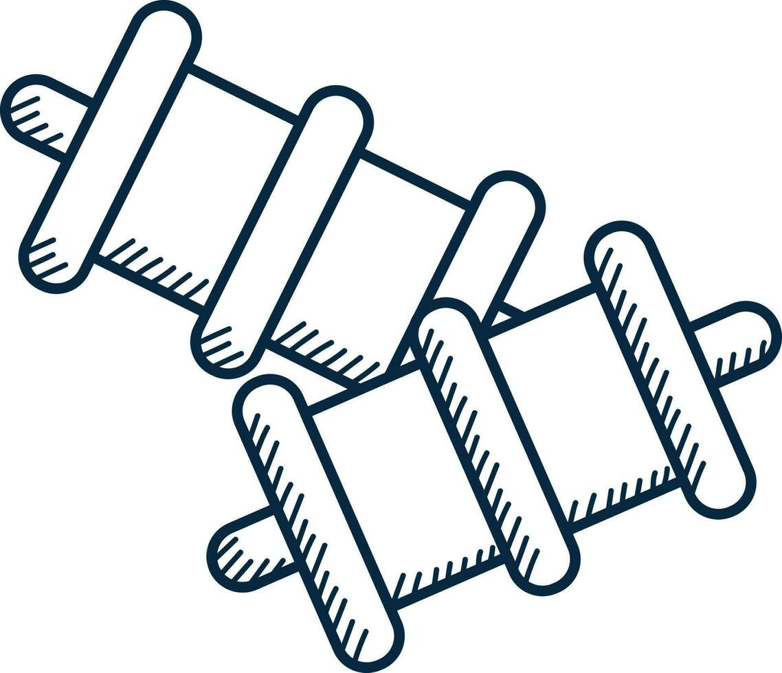 Illustration Of Stump Bails Outline Icon. vector