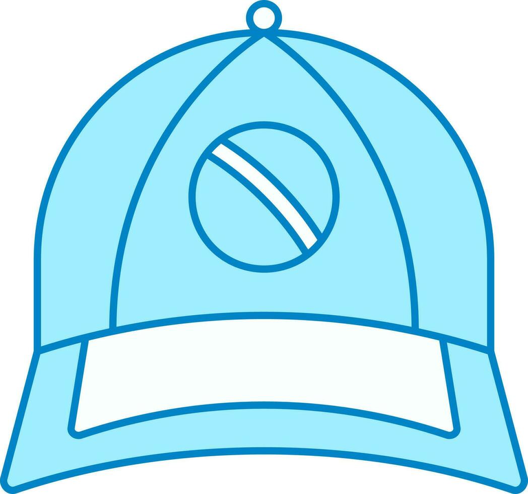 Flat Illustration Of Blue And White Cap Icon. vector