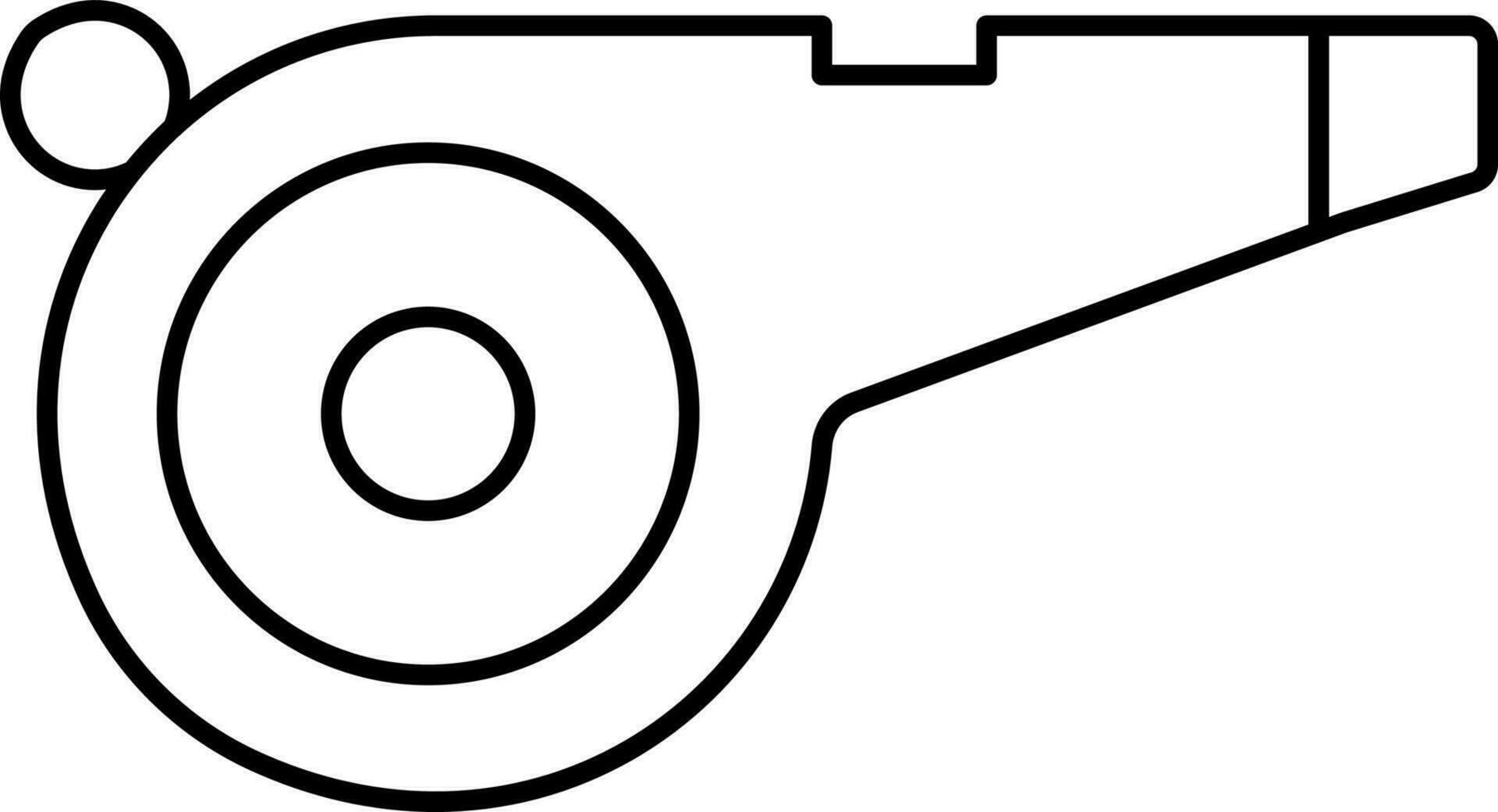 Isolated Whistle Icon In Linear Style. vector
