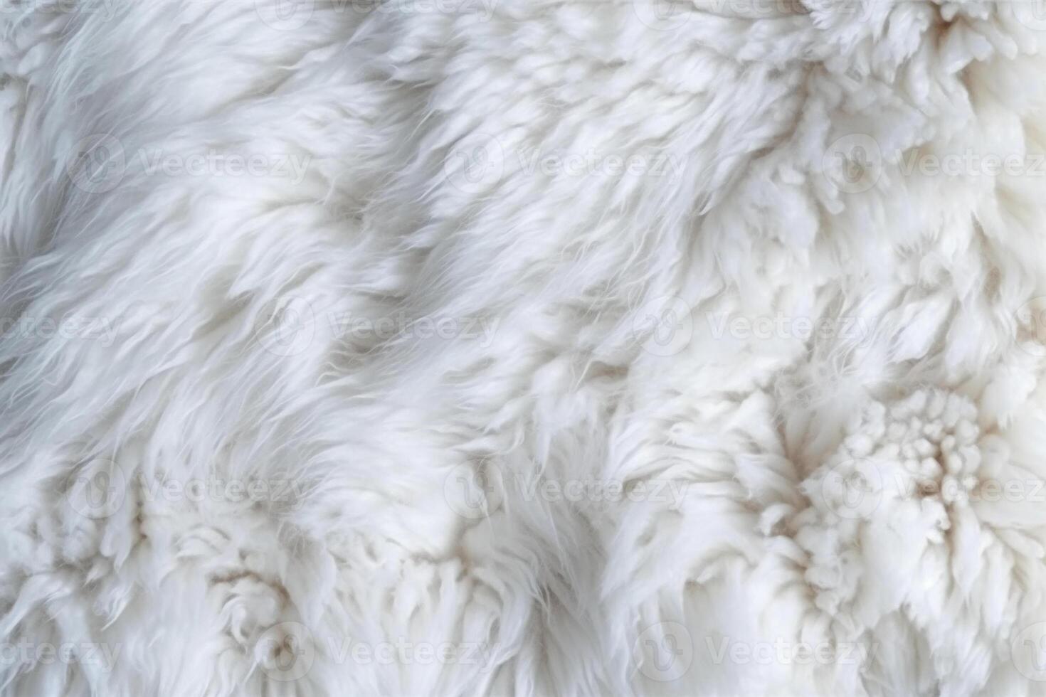 Very peri white color sheep fur sheepskin rug background Wool texture. photo