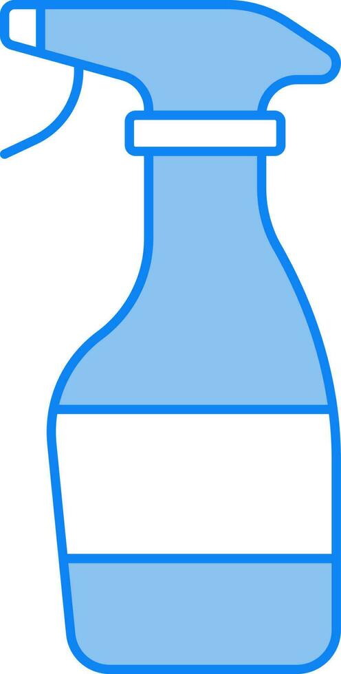 Spray Bottle Icon In Blue And White Color. vector