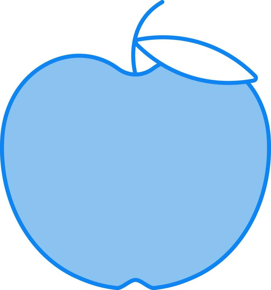 Blue Apple Icon In Flat Style. vector