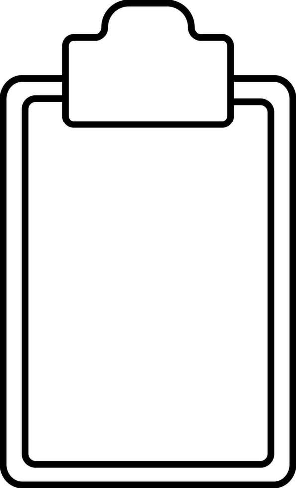 Linear Style Blank Clipboard Icon Or Symbol. vector