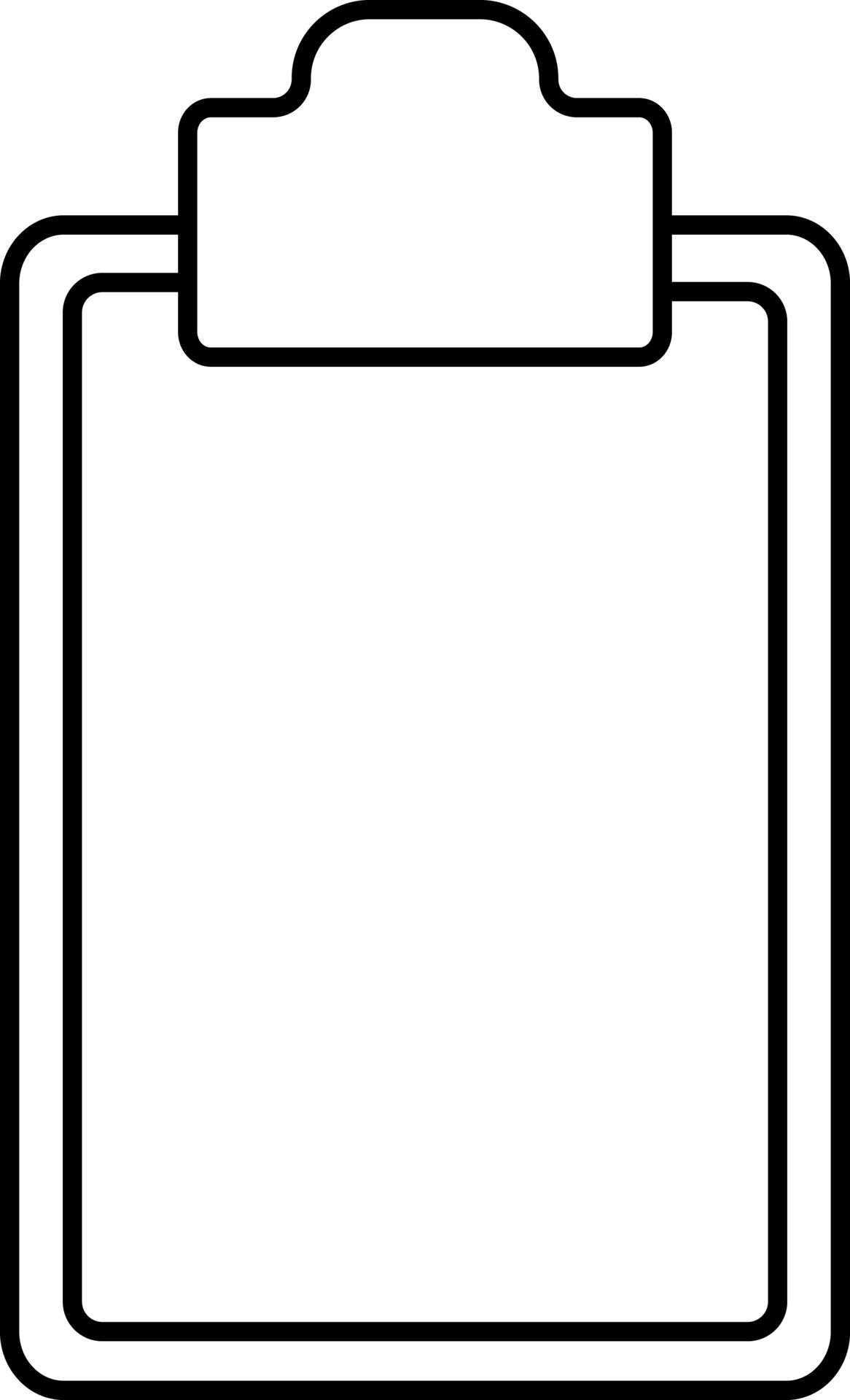 Linear Style Blank Clipboard Icon Or Symbol. 24181363 Vector Art at