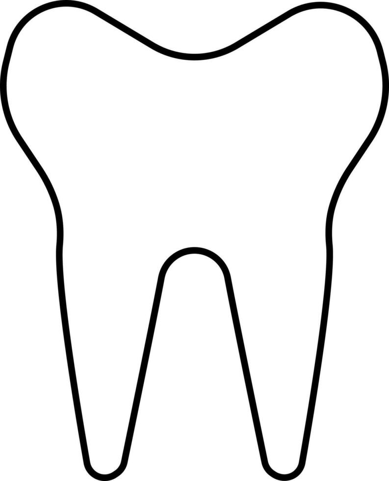 Isolated Healthy Tooth Icon In Linear Style. vector