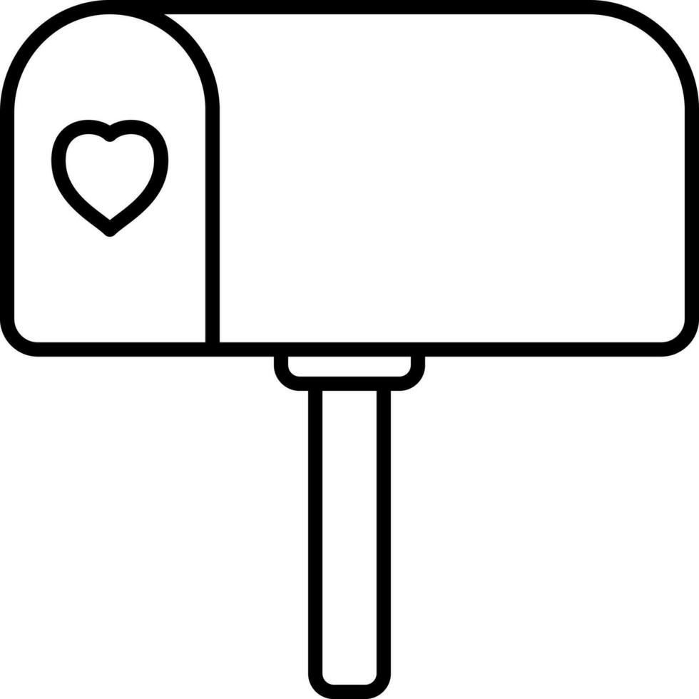 Heart Symbol On Mailbox Icon In Flat Style. 24181379 Vector Art at Vecteezy