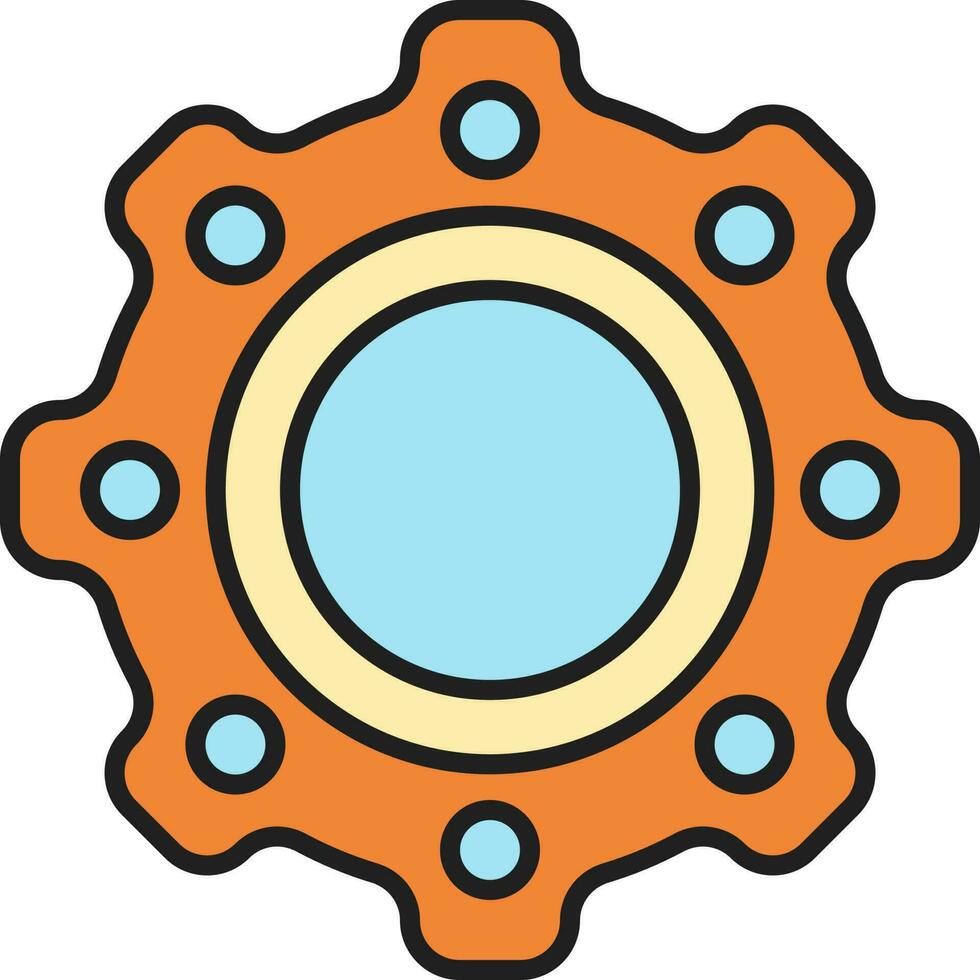Colorful Setting Icon Or Symbol. vector