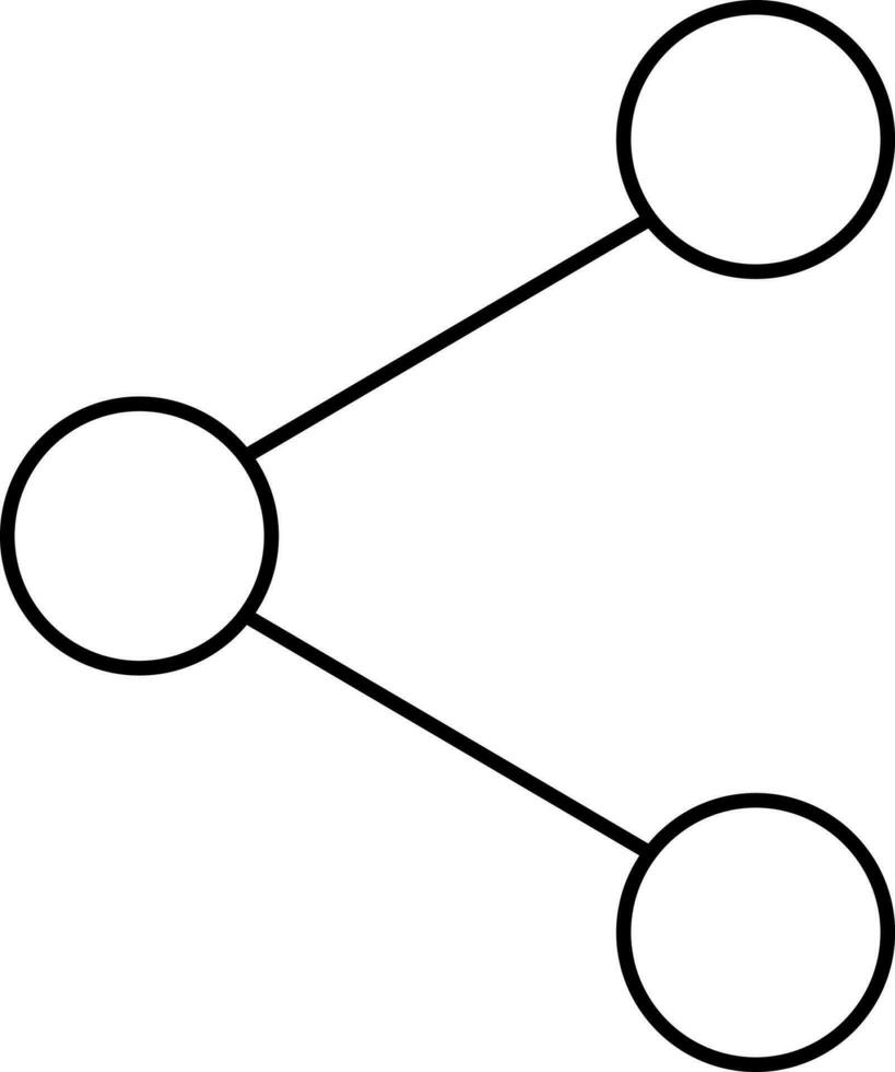 Share Symbol Or Icon In Black Outline. vector
