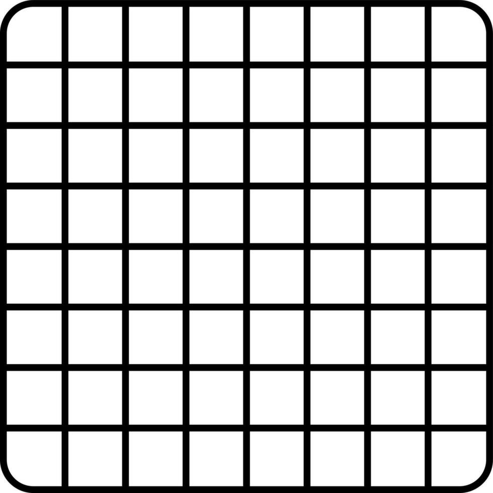 Grid Icon In Black Line Art. vector