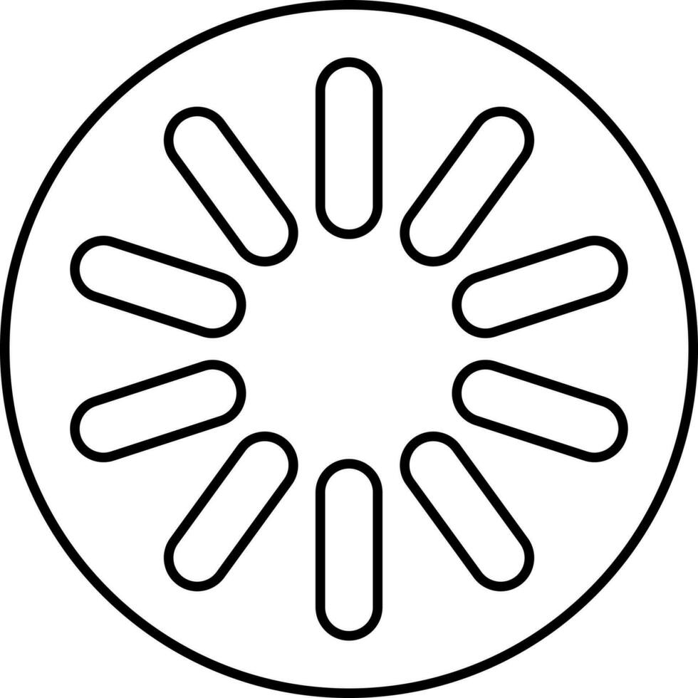 Loading Symbol Or Icon In Black Line Art. vector