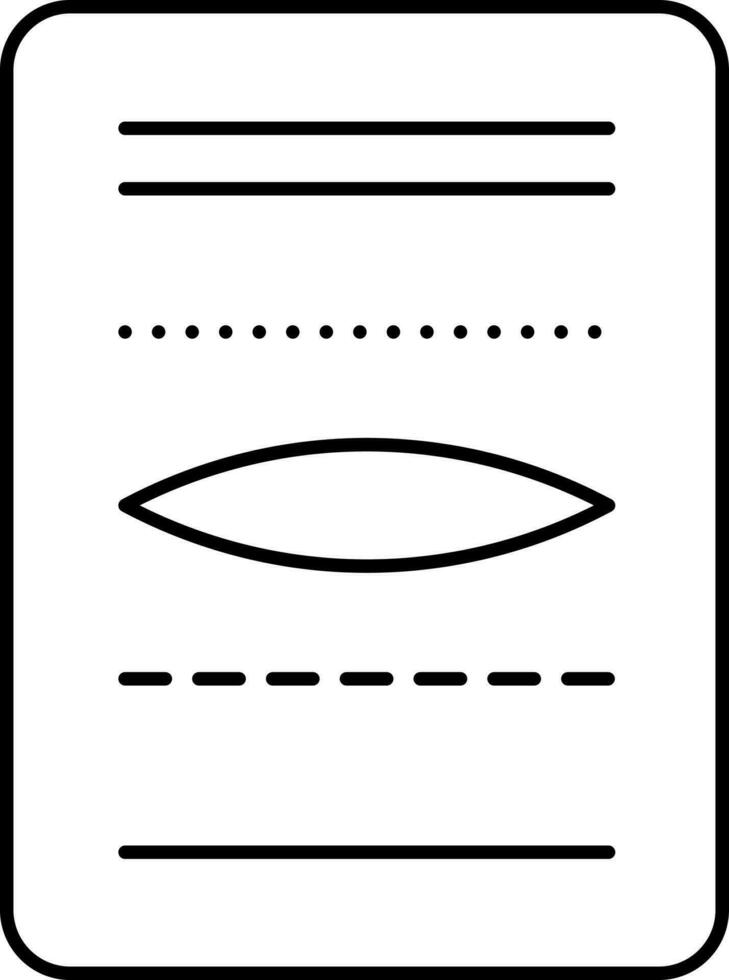 Open Draw Line Tool List Icon Or Symbol. vector
