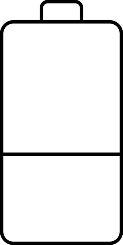 Battery Icon Or Symbol In Black Line Art. vector