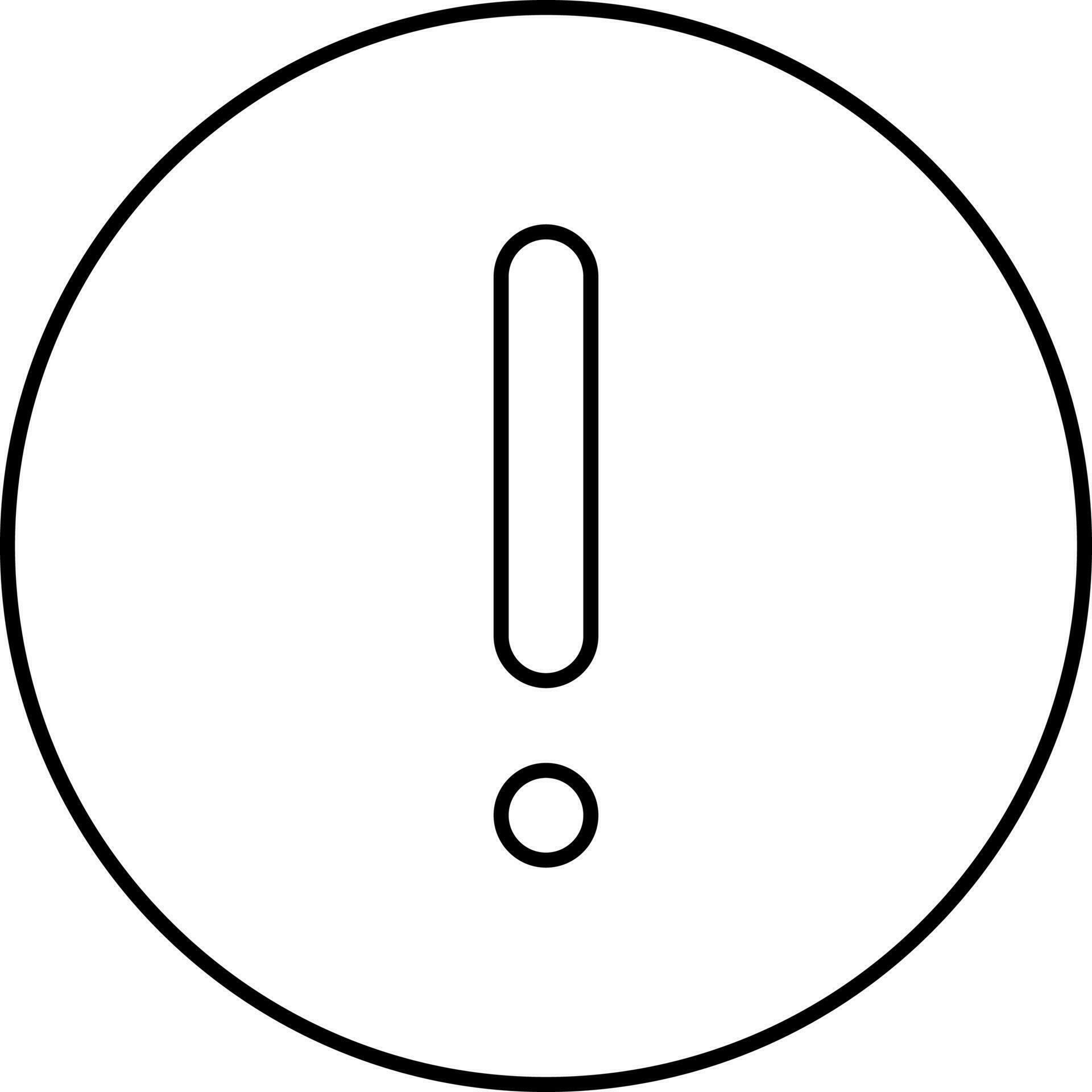 Exclamation Mark Circle Icon In Line Art. 24181612 Vector Art at Vecteezy