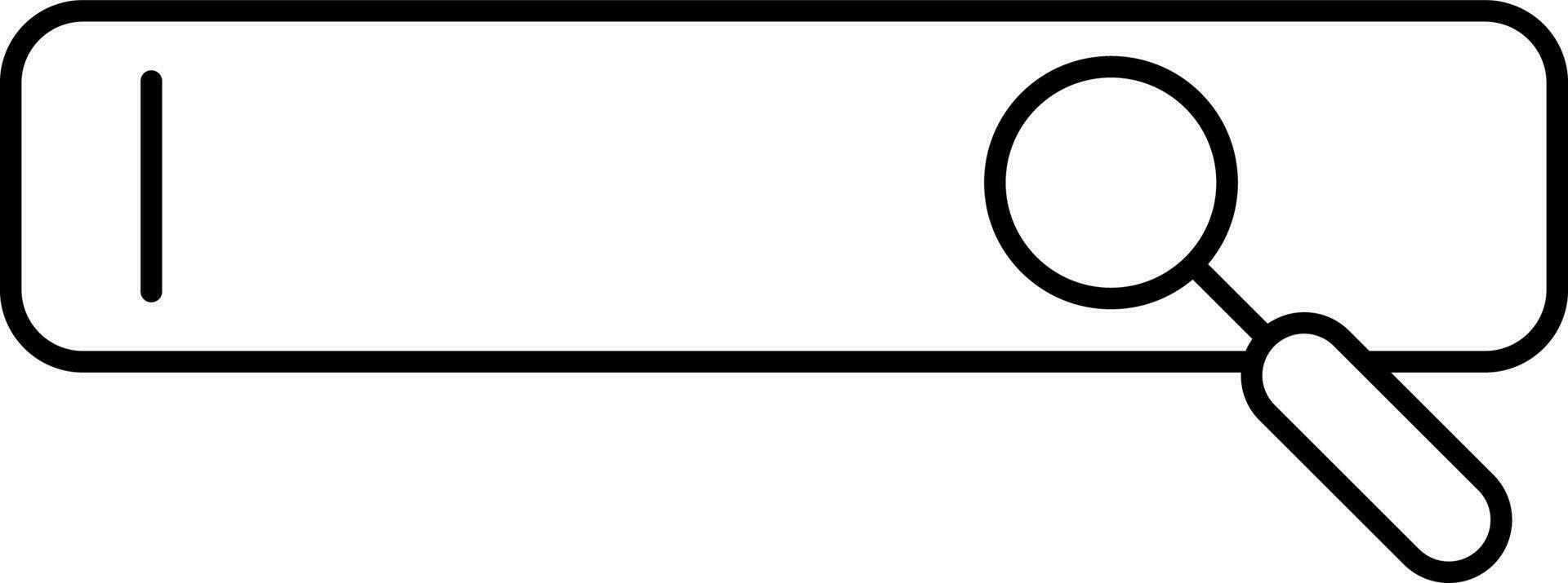 Search Toool Box Icon In Black Line Art. vector