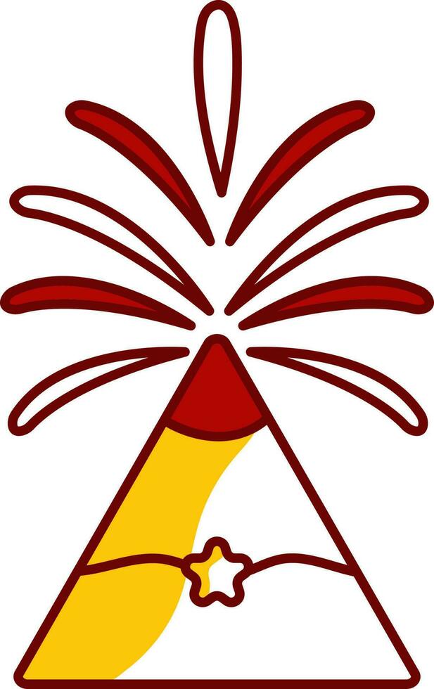 Isolated Spark Firecracker Anar Colorful Icon. vector