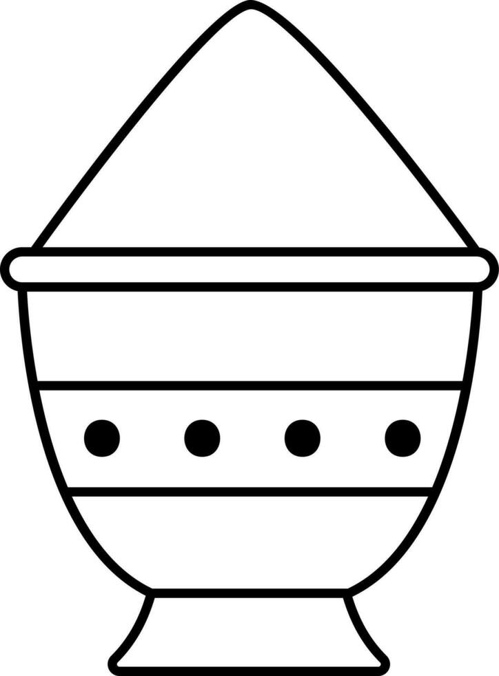 Isolated Kumkum Traditional Pot Flat Icon. vector