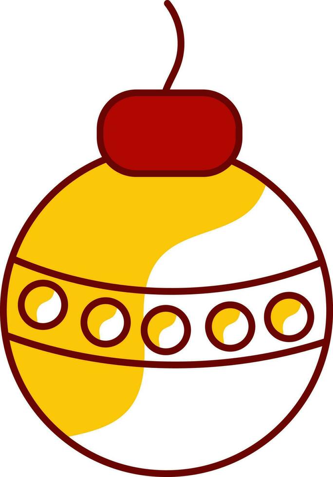 Fireworks Bomb Icon In Yellow And Red Color. vector