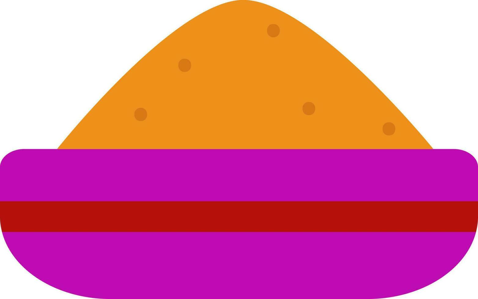 Isolated Sandalwood Powder Icon In Yellow And Pink Color. vector