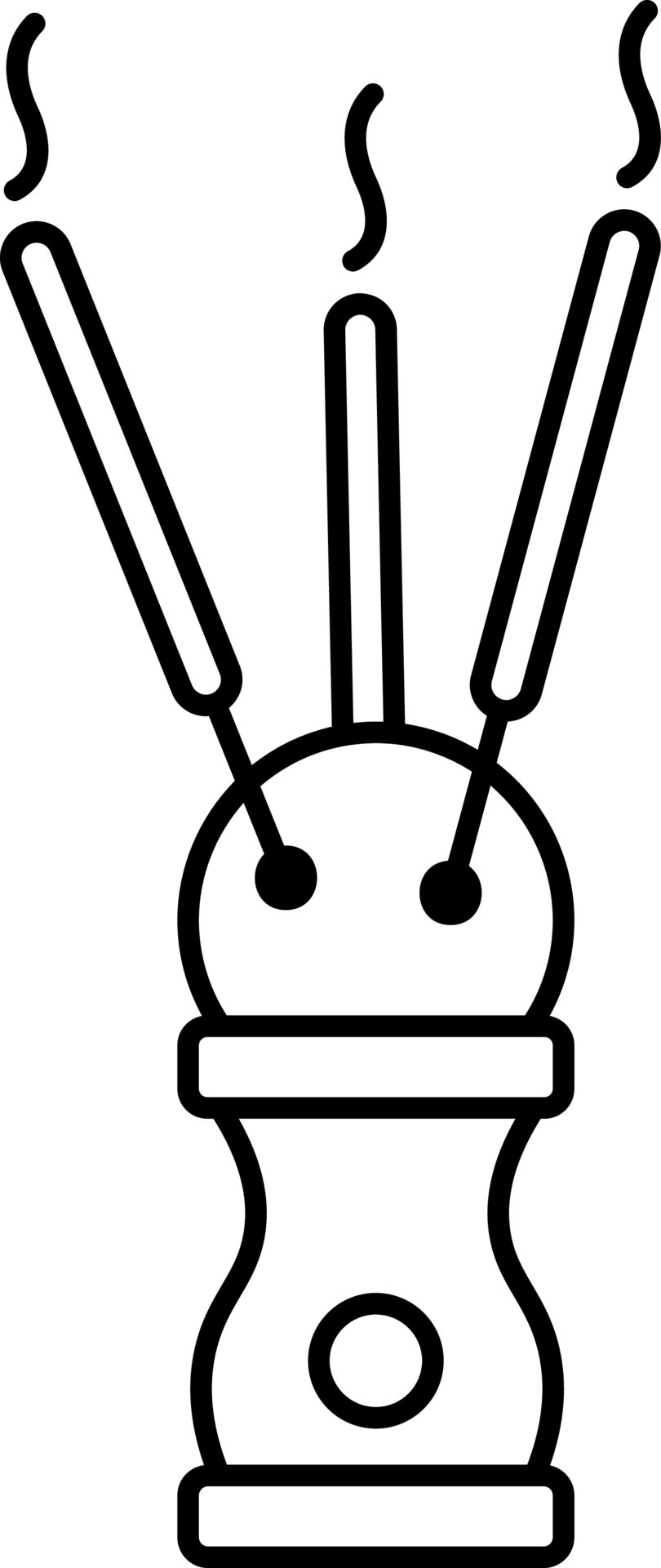 Illustration Of Burning Incense Stick Stand Icon Black Line Art. 24181876 Vector Art at Vecteezy